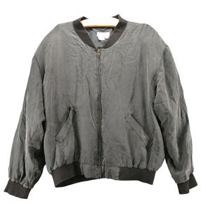 Naked Silk Womens Full Zip Jacket Black Large Lined Pockets Vintage